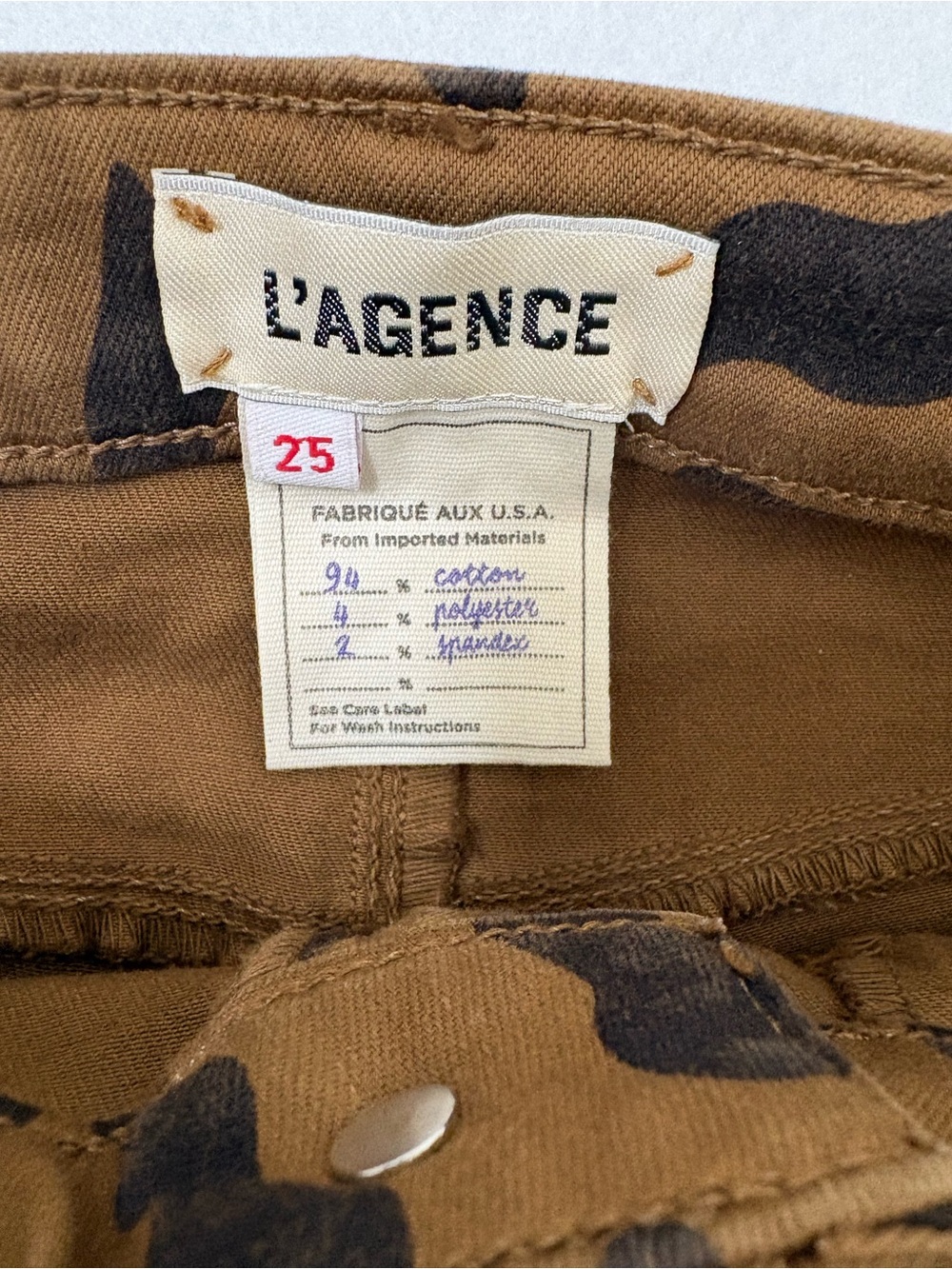 L'AGENCE Brown and Black Leopard Print Skinny Jeans - Picture 5 of 5